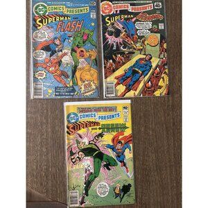 DC Comics Presents Lot Of 3 Superman Comic Books #2, 7 And 20 Flash, Red Tornado